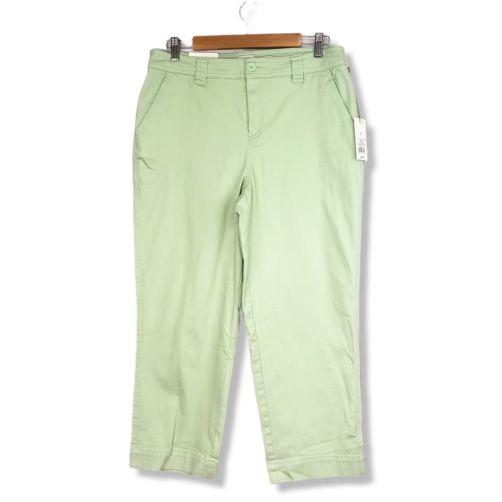 A New Day Mint Green Straight Crop Denim Pants Size 12
